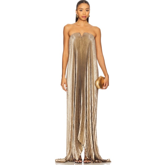 L’Idee Dresses & Skirts - L’idee Black Tie Gown Gold Shimmer Size 6/XS